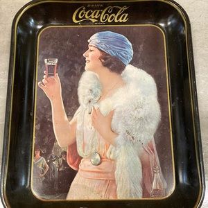 Vintage Coca Cola Girl at a Party Tray-1925 Advertising-Made in 1973